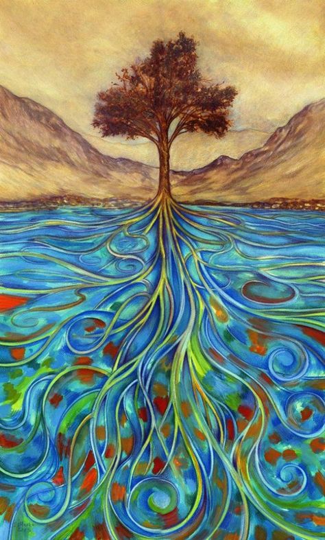 The Singing Tree | Deep Souldiving Wallpaper Tree Of Life, Roots Drawing, Boom Kunst, Tree Of Life Painting, Tree Of Life Symbol, Eclipse Solar, Tree Of Life Art, Social Art, Tree Roots