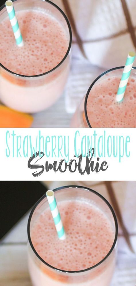 Divine Recipes, Cantaloupe Smoothie, Best Brunch Recipes, Kids Juice, Strawberry Shake, Smoothie Cleanse, Smoothie Prep, Beverage Recipes, Easy Smoothie Recipes