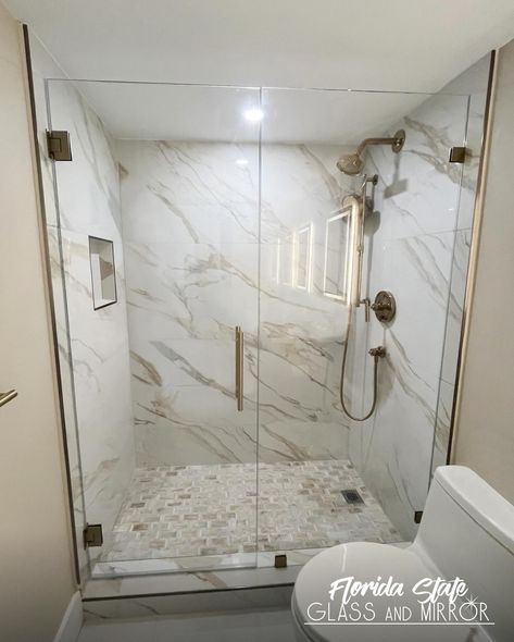 Glass shower doors frameless