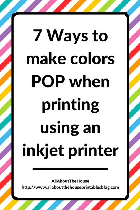 7 Ways to make colors POP when printing using an inkjet printer - All About Planners Best Inkjet Printer, Making Colors, Best Printer, Memory Planner, Canon Printer, A5 Planner Inserts, Planner Dividers, Best Printers, Planner Tips