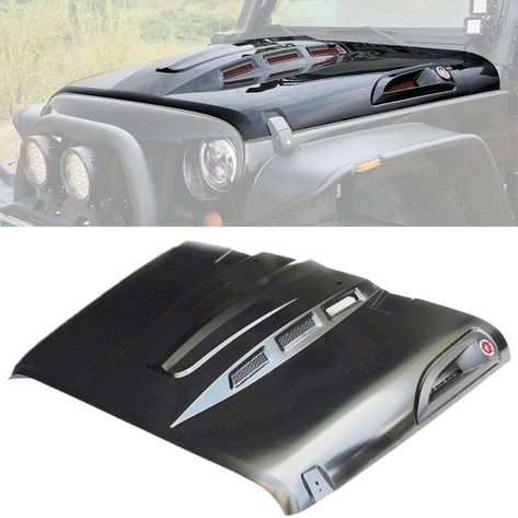 PRICES MAY VARY. 【Fitment】Compatible with 2007-2017 Jeep Wrangler JK JKU. 【Superior Ventilation】Maximize your Wrangler's performance on and off road by improving heat management. This JK hood features extra large vents to help heat escape quickly and maintain optimum operating temperatures in your engine compartment. 【Steel Alloy Construction】Manufactured from precision cut and molded stamped steel for a sturdy, lightweight replacement hood and is coated with a rust inhibitor E-coating and is re Jeep Wheels And Tires, Jeep Wrangler Jk Unlimited, Framing Construction, Jeep Mods, Jeep Wrangler Accessories, Wrangler Accessories, 2017 Jeep Wrangler, Custom Jeep, Jeep Xj