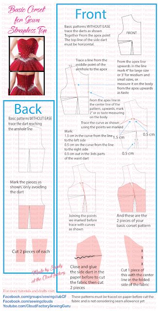 How to make a #corset #pattern for #gown  Cloud Factory Tutorial  #draft #fashion #fashionblogger #fashionillustration #corsets Corset Pattern Measurements, Gown Drafting Pattern, Victoria Corset Pattern Drafting, Basic Corset Pattern, Corset Drafting Pattern, How To Draft A Corset Pattern Tutorials, Corset Tutorial Free Pattern, How To Make Corset Tutorials, Pattern Drafting Tutorials Blouses