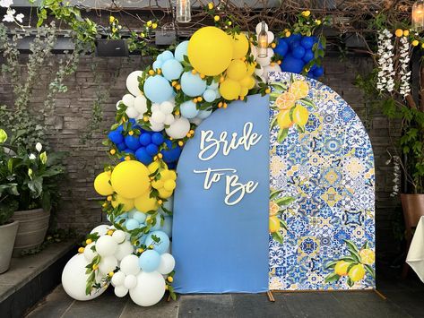 Bride to be decor, Positano Italian Theme 🍋 What theme would you like? #stamford #greenwich #darien #westport #ridgefield #wilton #norwalk #fairfiled #party #partyideas #partyrentals #rentals #partyideas #partyplanner #newcanaan #weston #positanothemebridalshower #positanothemewedding #italiantheme Amalfi Coast Theme Dessert Table, Positano Shower Theme, Positano Theme Party Decorations, Positano Decor, Italian Summer Party Theme, Italy Themed Party, Positano Theme Party, Positano Party, Italy Party Theme