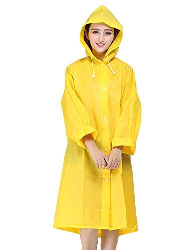 Amazon.com: Women Yellow Raincoat Jacket,Unisex Kids Clear EVA Rain Coat Costume: Gateway Cheap Raincoats, Poncho Fashion, Raincoat With Hood, Transparent Raincoat, Model Rok, Rains Long Jacket, Packable Rain Jacket, Rain Cape, Mens Rain Jacket