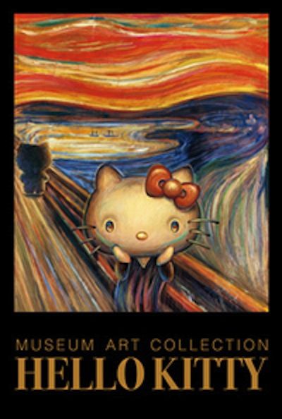 Hello Kitty Scream Parody, Le Cri, Charmmy Kitty, Expressionist Artists, Hello Kitty Images, Miss Kitty, Edvard Munch, Art Parody, Hello Kitty Art