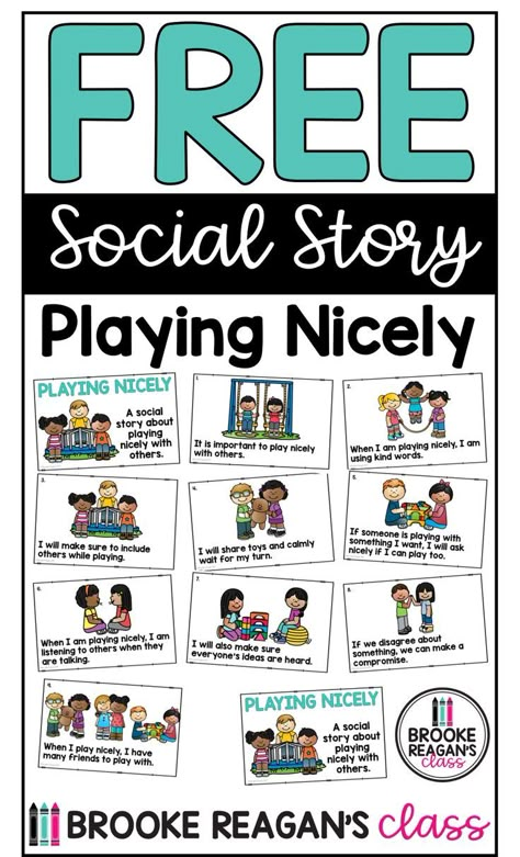 Social Stories Free, Preschool Behavior, Social Skills Lessons, Social Skills For Kids, Social Emotional Activities, Social Story, Social Emotional Learning Activities, Social Skills Activities, Teaching Social Skills