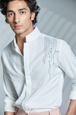 Formal Mens Shirt Design, White Shirt Pattern For Men, Shirt With Embroidery For Men, Men Shirt Design Ideas Mens Fashion, Embroidery Shirt For Men, Mens Shirt With Embroidery, Formal Shirt Designs For Men, Formal Shirt Pattern For Men, Embroidery Shirts Mens