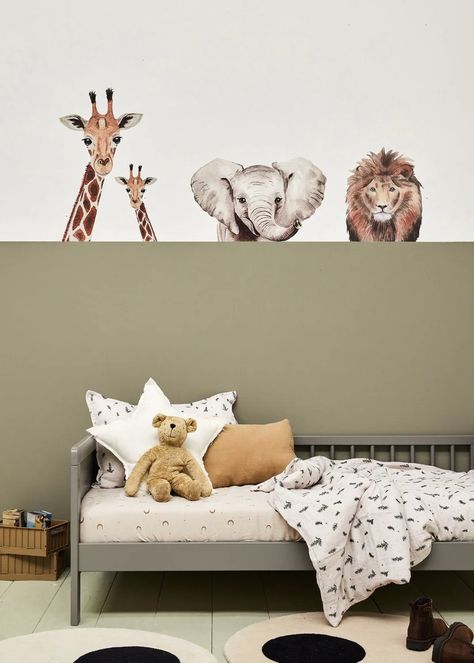 Jungle Stickers, Jungle Baby Room, Safari Bedroom, Jungle Bedroom, Jungle Safari Animals, Safari Room, Ideas Habitaciones, Jungle Room, Baby Boy Room Decor