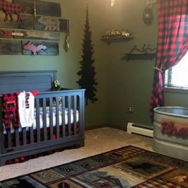 Ideas for A Woodland Hunting Themed Nursery Baby Boy Nursery Room Design, Rustic Baby Boy Nursery, Rustic Boys Room, Lumberjack Nursery, Baby Room Boy, Nursery Ideas Boy, Boy Nursery Themes, Baby Boy Nursery Themes, Nursery Room Design