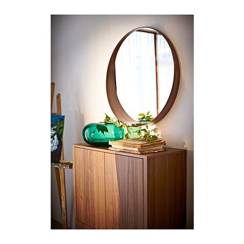 $129 31inch STOCKHOLM Mirror - walnut veneer - IKEA Stockholm Mirror Ikea, Ikea Stockholm, Design House Stockholm, Free Mirror, Design Line, Ikea Family, Small Shelves, Beautiful Mirrors, Round Mirror