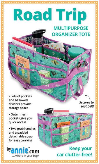 Annie Unrein Project Size: 15.5"x8"x8" Road Trip Organization, Fat Quarter Projects, Tote Organization, Beginner Sewing, Beginner Sewing Projects Easy, Organize Fabric, Leftover Fabric, Tote Pattern, Bags Tutorial