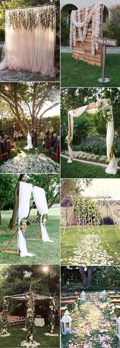 awesome backyard wedding altar and arch ideas Diy Wedding Arch, Rochester Mn, Backyard Wedding Ceremony, Boda Mexicana, Wedding Altars, Home Decorators, Vow Renewal, Wedding Vows, Wedding Planners