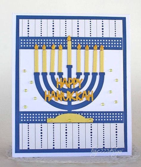 Cheery Lynn Designs Blog: Happy Hanukkah With Lisa Blastick Hanukkah Cards Handmade, Jewish Holiday Cards, Hanukkah Cards, Pinterest Design, Design Blogs, Card Making Crafts, Jewish Holiday, Easel Cards, Jewish Holidays