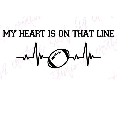 My Heart Is On The Line Football, Football Things, Mom Cricut, Friday Night Football, Line Png, Football Heart, Viking Logo, Football Png, Football Poster