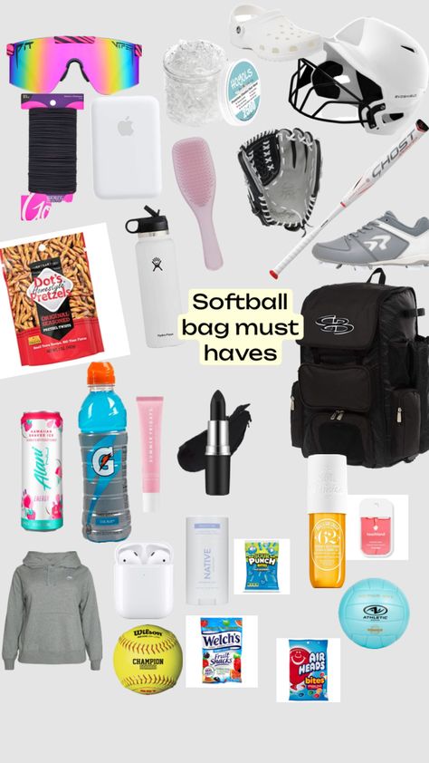 Stuff To Put In Your Softball Bag, Softball Tournament Essentials, Softball Essentials Bag, What To Pack In Softball Bag, What To Pack For Softball Tournament, What’s In My Softball Bag, What To Put In Your Softball Bag, What To Keep In Your Softball Bag, Things You Need For Softball