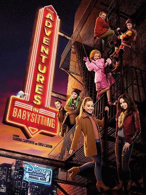 (Sabrina Carpenter, & Sofia Carson. Adventures In Babysitting 7th Anniversary Edition. Now Streaming On Disney Plus.) Adventures In Babysitting 2016, Sabrina Carpenter Movies, Adventures In Babysitting, China Movie, Romantic Comedy Movies, Emperors New Groove, Tv Series Online, Movie Poster Wall, Movies 2016