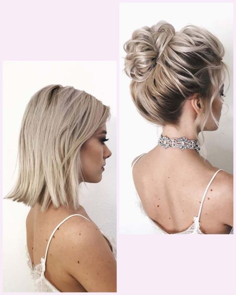 Short Hair 40, Wedding Hairstyles For Short Hair, Sanggul Modern, Vlasové Trendy, Updo Styles, Feel Stuck, Best Wedding Hairstyles, Hair Bridesmaid, Peinados Fáciles Para Cabello Corto