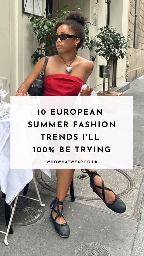 I've done the research— these 10 European summer fashion trends are the coolest of the season. See and shop them here. 2023 European Fashion, Quiet Luxury Summer Fashion, Summer Quiet Luxury, European Fashion 2024, European Fashion Spring 2024, French Fashion Summer, European Fashion Spring, European Summer Fashion, European Fashion Summer