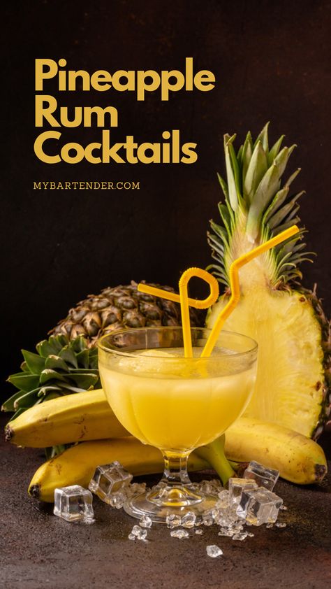 Alcoholic Drinks With Pineapple Juice, Pineapple Rum Drinks, Pineapple Cocktails, Summer Rum Cocktails, Spiced Rum Drinks, Cooking Science, Dark Rum Cocktails, Drinks With Pineapple Juice, Pineapple Juice Recipes