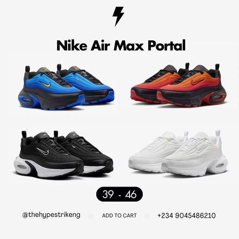 The Nike Air Max Portal Offers amazing features which includes; ✓ Built for sustainability using recycled materials. ✓ Provides lightweight comfort with foam midsoles and Nike Air cushioning. ✓ Ensures breathability with a minimalist upper. ✓ Durable rubber outsole which offers reliable traction. ✓ A stylish, versatile sneaker suitable for casual wear or gym use. Sizes: 38–46 Price: N89,999 Hurry now to get yours at a discounted price!!! You can do this by visiting our website. https:/... Nike Air Max Portal, Recycled Materials, Air Max, Nike Air Max, Portal, You Can Do, Sustainability, Nike Air, Casual Wear