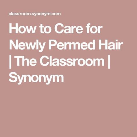 How to Care for Newly Permed Hair | The Classroom | Synonym Best Curl Products, Curly Permed Hair, New Perm, Long Hair Perm, Permed Hair, Long Hair Care, Best Hair Care Products, Permed Hairstyles, Heat Styling Products