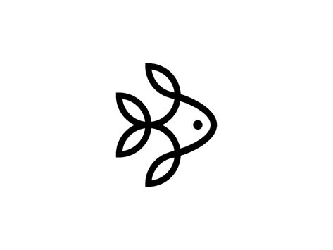 Minimalist Fish Tattoo, Fish Logo Design, Tattoo Fish, Geometric Fish, Fish Ideas, Geometric Logo Design, Eye Logo, Design Identity, Fish Logo