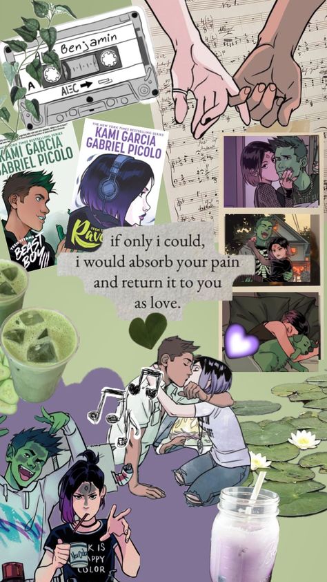 Made this for my friend 💚💜#myfirstshuffle #beastboy #raven #quotes #love Raven Quotes, Teen Titans Love, Raven Fanart, Raven Beast Boy, Kami Garcia, Teen Titans Fanart, Ravens Fan, Witch Girl, Raven Teen Titans