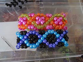 Ooh Piece of Kandi:  How to Make: DNA xbase Kandi Tutorial Cuffs, Kandi Cuff Patterns Templates, Xbase Cuff, Kandi Cuff Tutorial, Rave Pictures, Kandi Tutorial, Kandi Cuff Patterns, Pony Bead Projects, Kandi Inspo