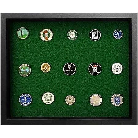 Golf Ball Marker Display, Ball Marker Display, Golf Room, Coin Display, Felt Cover, Golf Ball Markers, Metal Sheet, Ball Markers, Flat Style