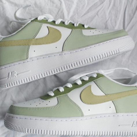 Shop “matcha” search results for the very best in custom shoes, sneakers, apparel, and accessories by independent artists. Custom Af1, Air Force 1 Custom, Custom Air Force 1, Leather Paint, Green Sneakers, Sneakers Athletic, Green Tones, Custom Sneakers, Stylish Shoes