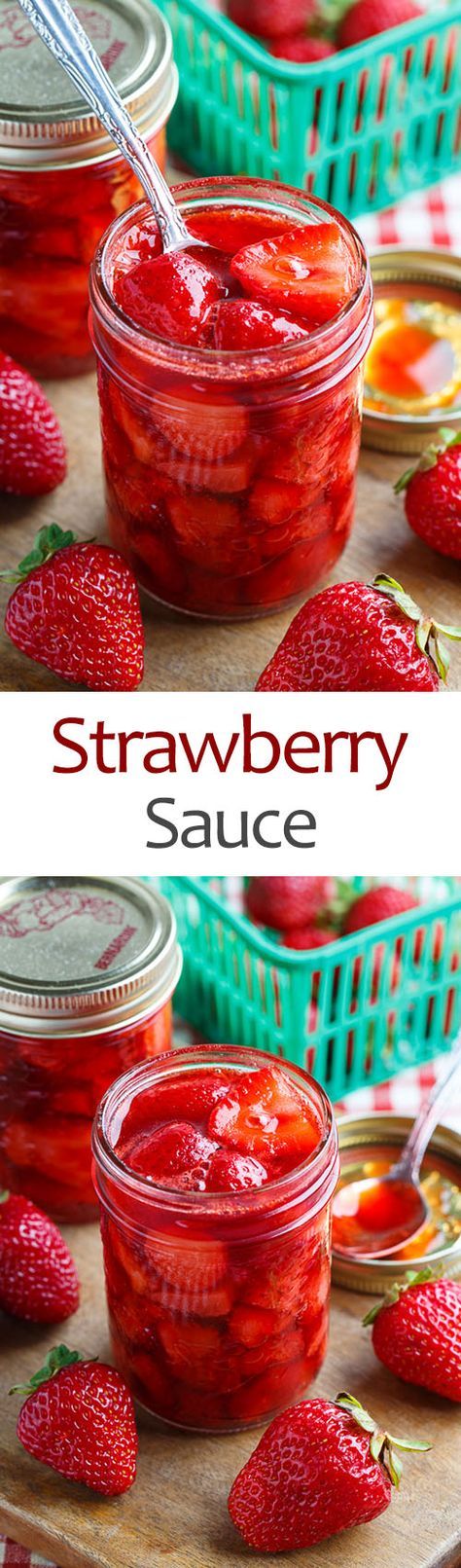 Strawberry Sauce Replace sugar with Stevia and it's perfect!!! Strawberry Sauce Recipe, Fruit Sauces, Sweet Sauces, Closet Cooking, Homemade Strawberry Sauce, Strawberry Pancakes, Pancake Toppings, Cheesecake Toppings, Thrive Life