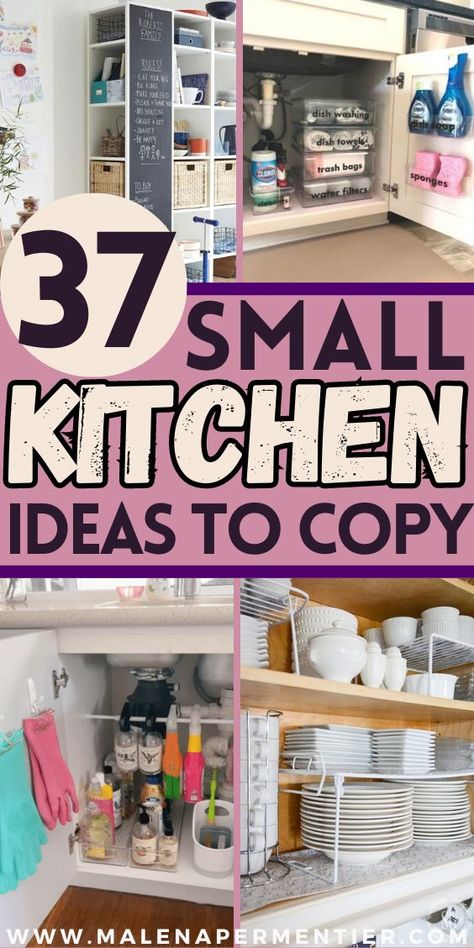 small kitchen ideas Kitchen Storage Organization Ideas, Apartment Kitchen Organization, Kitchen Storage Hacks, Small Apartment Kitchen, Small Kitchen Organization, Small Kitchen Storage, Small Pantry, Kitchen Organization Pantry, Kitchen Organization Diy