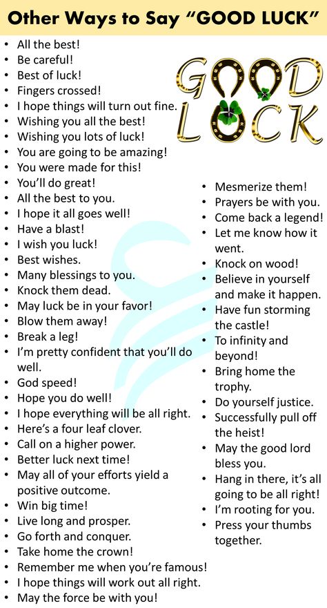 Ways To Say Good Luck, English Speaking Book, Materi Bahasa Inggris, Basic English Sentences, Urdu Language, English Transition Words, Other Ways To Say, English Phrases Idioms, English Learning Spoken