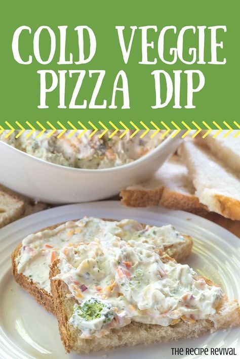 Veggie Pizza Dip Recipe, Veggie Pizza Dip, Cold Veggie Pizza, Vegetarian Picnic, Cold Pizza, Cold Dip, Savory Dips, Pizza Dip, Delicious Dips Recipes