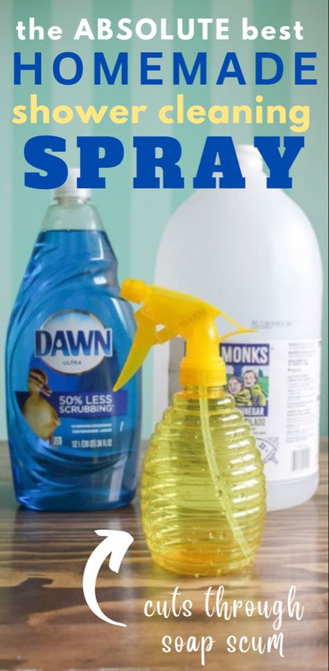 Best DIY Shower Cleaner - photo of homemade shower cleaning spray Dawn Shower Cleaner, Homemade Shower Spray, Vinegar Shower Cleaner, Glass Shower Door Cleaner, Homemade Bathroom Cleaner, Diy Shower Cleaner, Shower Door Cleaner, Vinegar Cleaning Spray, Best Shower Cleaner