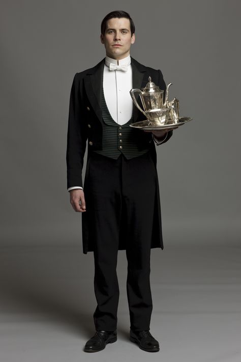 1950s Butler, 1920s Butler, Victorian Butler, Butler Uniform, Butler Costume, Clue Costume, Butler Outfit, Thomas Barrow, Gentlemans Club