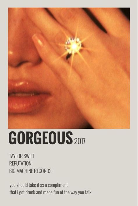 GORGEOUS TRACK POLAROID TAYLOR SWIFT Polaroid Poster Taylor Swift, Taylor Swift Discography, Poster Taylor Swift, Taylor Swift Lyric Quotes, Baby Netflix, Selena And Taylor, Taylor Songs, Vintage Music Posters, Music Poster Ideas