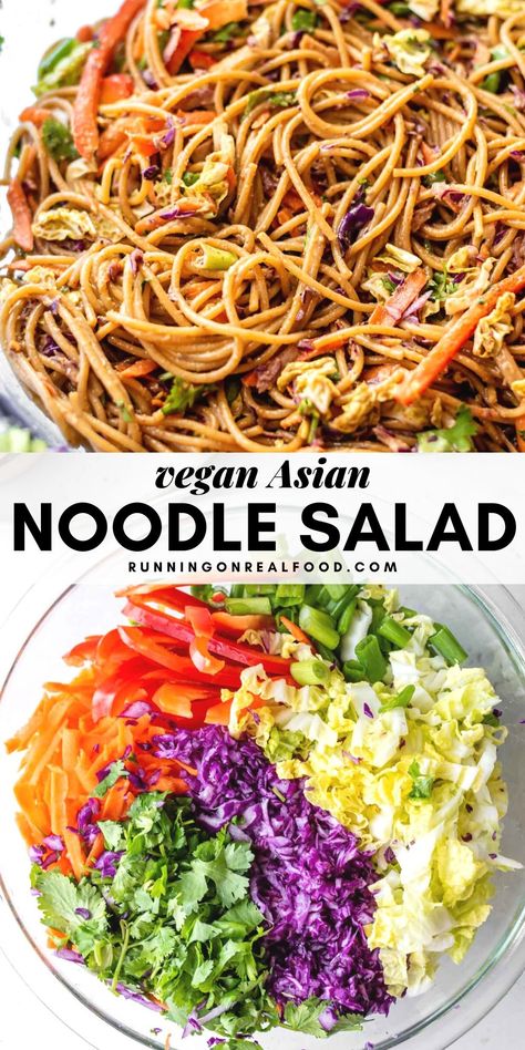 Cold Asian Noodle Salad, Salad Macaroni, Spicy Peanut Noodles, Noodle Salad Cold, Salad Quinoa, Asian Noodle Salad, Healthy Asian, Noodle Salad Recipes, Asian Noodle