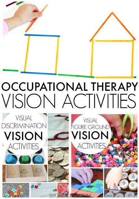 Nystagmus Therapy, Occupational Therapy Bilateral Coordination Activities, Visual Processing Activities, Vision Therapy Activities, Visual Activities, Visual Motor Activities, Visual Perceptual Activities, Occupational Therapy Kids, Visual Perception Activities