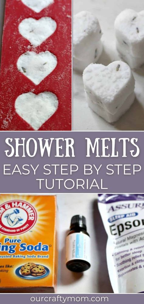 How To Make The Best Essential Oil Shower Melts Shower Steamers Diy, Fir Needle Essential Oil, Shower Fizzies, Shower Melts, Bath Salts Diy, Tangerine Essential Oil, Diy Essentials, Bath Bomb Recipes, Diy Shower