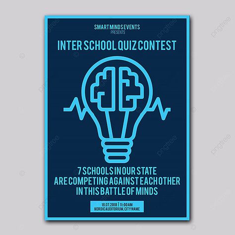 Quiz Competition Poster, Competition Poster Design, Competition Poster, School Quiz, Contest Poster, Poster Design Ideas, Award Poster, Black Friday Sale Poster, Education Poster Design