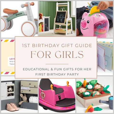 Looking for the perfect 1st birthday gift? Discover a curated list of thoughtful and memorable first birthday gift ideas that will not only delight the little one but also make parents smile. Explore unique and practical gift options for girl. Gift Ideas For First Birthday, 1st Birthday Gifts Girl, First Birthday Girl Gift Ideas, 1st Birthday Gift Ideas Girl, First Birthday Girl Gifts, First Birthday Present Ideas, One Year Old Gift Ideas, Baby Book Ideas, Unique First Birthday Gifts