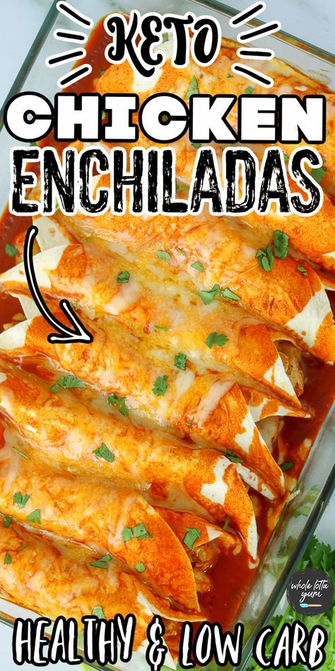 Mexican Chicken Recipes Low Carb, Keto Chicken Enchilada Skillet, Low Carb Chicken Meals Easy, Carb Free Enchiladas, Casserole Recipes For Dinner Healthy Low Carb Chicken Enchiladas, Enchiladas For Diabetics, Keto Chicken Enchilada Bake, Chicken Enchalidas Recipes Keto, Chicken Enchiladas Recipe Red Sauce