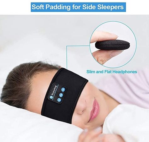 These sleeping headphones for people who hates having sore ears every time they fall asleep listing to music with their earphones on - ₹1,190 Sleeping Headphones, Sleep Headphones, Sports Headbands, Sports Headphones, Earplugs, Lipo Battery, Active Noise Cancellation, Play Music, Bluetooth Earphones