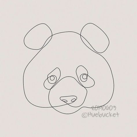 Panda Fine Line Tattoo, Panda Line Drawing, One Line Panda Tattoo, Panda Minimalist Tattoo, Panda Line Art, Lineart Embroidery, Panda Tattoo Design, Line Art Animals, One Line Animals