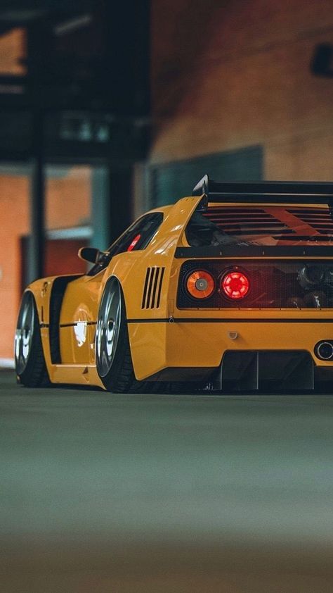 Ferrari F40 Wallpapers, F40 Wallpaper, Cars Brand, Cool Car Pictures, Yellow Car, Ferrari F40, Street Racing Cars, Ferrari Car, Engine 2