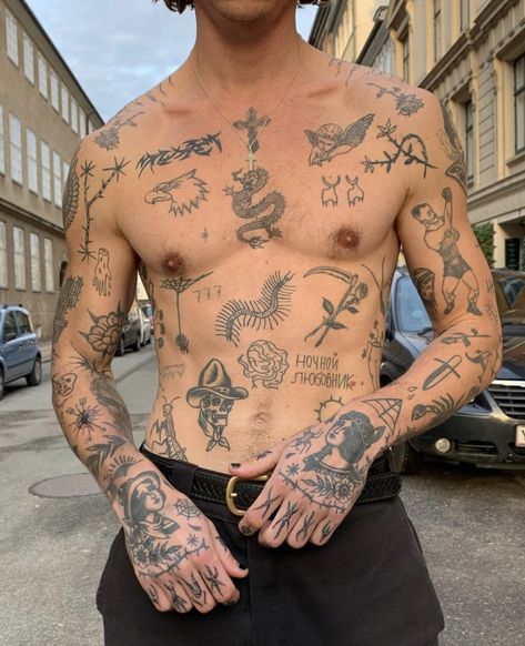 Tattoo Homme, Patchwork Tattoos, Patchwork Tattoo Ideas, Brother Tattoos, Small Chest Tattoos, Torso Tattoos, Patchwork Tattoo, Tattoo Inspiration Men, Chest Tattoo Men