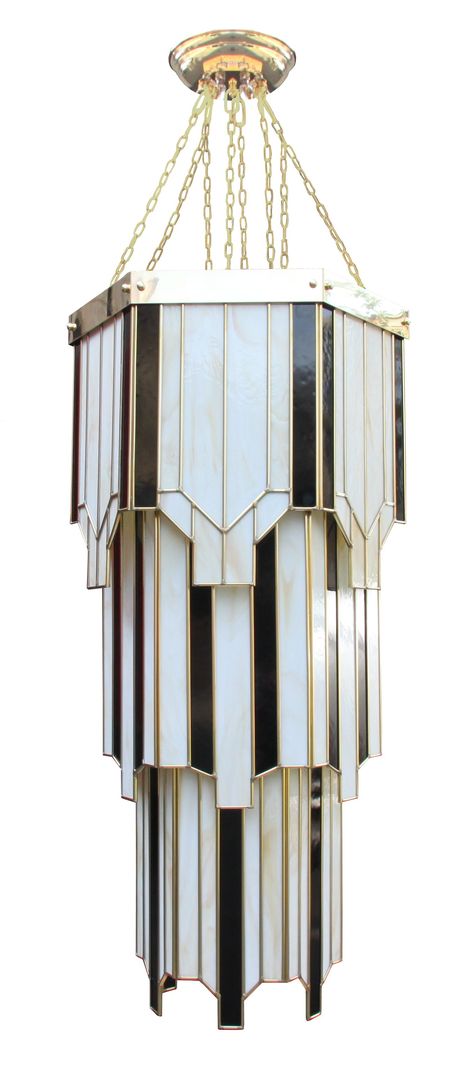 Hand made by Kansa Lighting Ltd, Yorkshire based company commissioned by ITV's Mr Selfridge, Art Deco style pendant for the new series. Hexagonal Art, Art Deco Light Fixtures, Art Deco Ceiling Light, Lampe Art Deco, Art Deco Ceiling, Deco Chandelier, Art Deco Movement, Art Deco Table, Art Deco Lighting