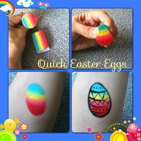 Hoe schmink je een kleurig paasei! Easter Face Painting, Easter Face Paint, Idea For Easter, Face Painting Tips, Cheek Art, April Crafts, Easter Designs, Facepainting Ideas Easy, Face Paints