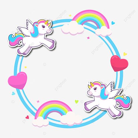 Spirit Baby, Unicorn Frame, Rainbow Vector, Ribbon Clipart, Unicorn Artwork, Princess Illustration, Cloud Rainbow, Unicorn Clipart, Border Clipart